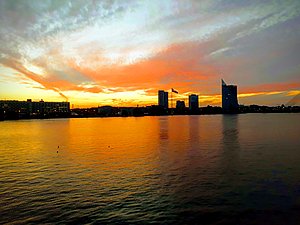 Sunset in Riga